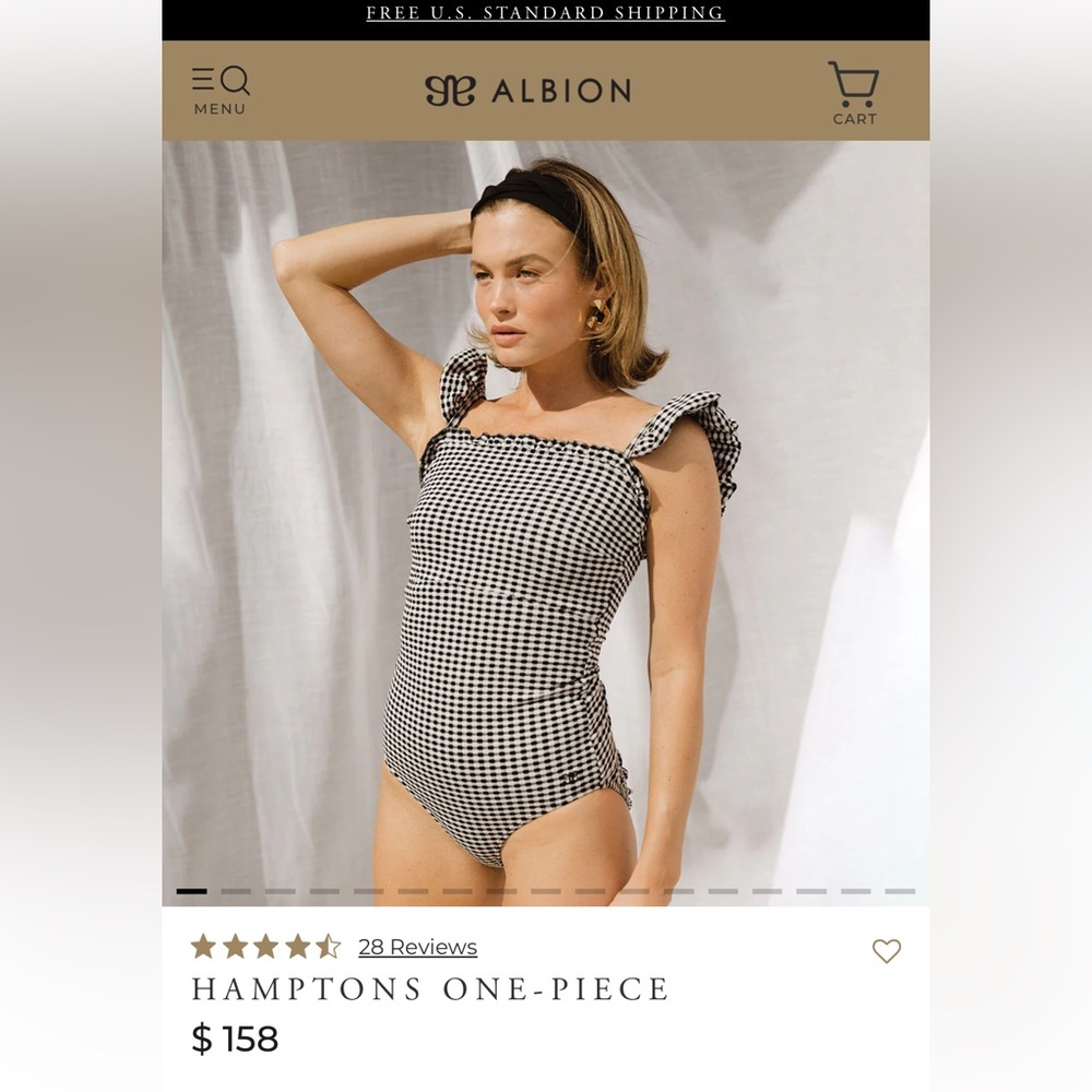 Albion Hamptons One-Piece. Size Medium.